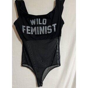 Wild feminist bodysuit spell out  Top Political Statement, Women’s Rights Y